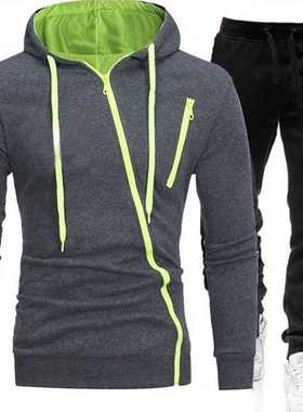 Autumn Men's Tracksuits 2-Piece Hoodie + Pants Sport