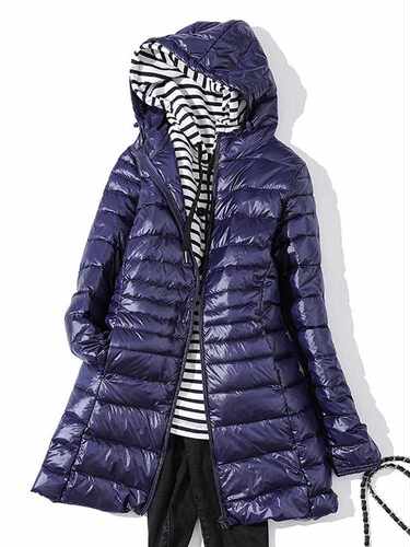 Woman Duck Down Jackets Autumn Winter Ultralight Hooded Wome - 图1