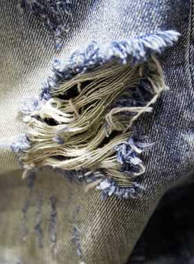 Summer New Men's Stch Ripped Short Jeans Fashion Casual Loos