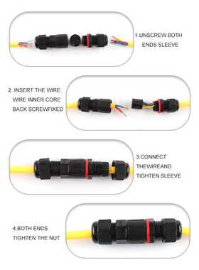 IP68 electrical cable waterproof connector T Shape 5 PinTerm