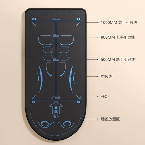 健腹轮专用垫腹肌轮垫子瑜伽男士健身跪垫训练运动建腹加厚卷腹轮 - 图1