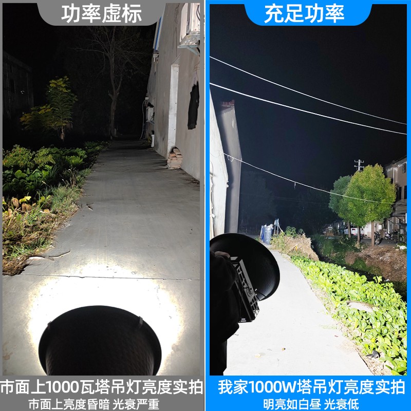 亚明led塔吊灯1000W2000瓦建筑之星工地投光大灯超亮户外防水探照 - 图0