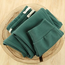 Rare hue looks good and good wearing ink green 300g weight lbs twill pair of twill pants casual pants female male