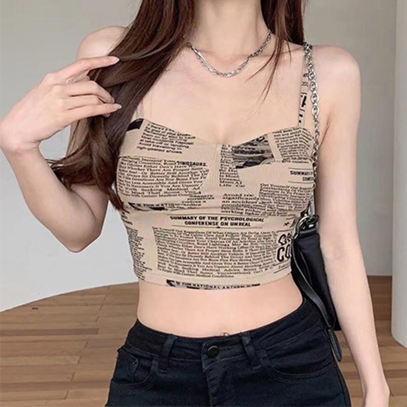 Fashion chest wrap suspender vest top  时尚裹胸吊带背心上衣 - 图0