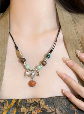 醉梦编织绳简醉陶瓷锁骨链