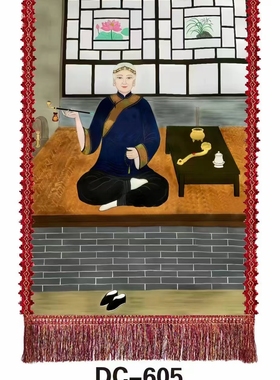 黑妈妈新款线绣黑老太太