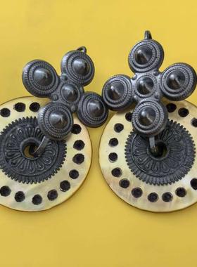 大凉山彝族贝壳耳环民族风