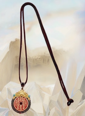 山鬼花钱麒麟送瑞八卦平安扣