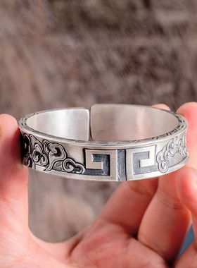 祥云手镯女民族风开口