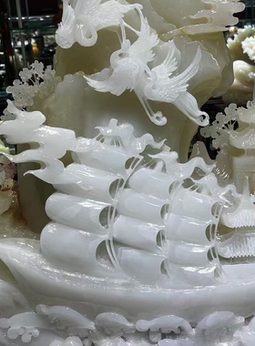 东晔腾天然玉石新中式玉雕植物造型摆件手工雕刻工艺品家居装饰