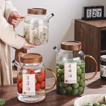 Green plum Wine Special Glass Wine Bottle Poplar Plum Bubble Wine Cans Self Brewed Wine Jars Wine Barrel Fruit Wine Container Wine Altar 1583