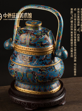 中外珐琅美术馆铜天鸡樽收藏品