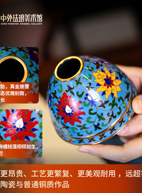 中外珐琅美术馆景泰蓝摆件掐丝珐琅水丞送礼高档节日礼品商务送礼