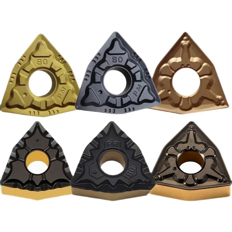 桃形数控刀片WNMG080408-TM外圆桃型9125刀粒WNMG080404PM PR碎屑 - 图1