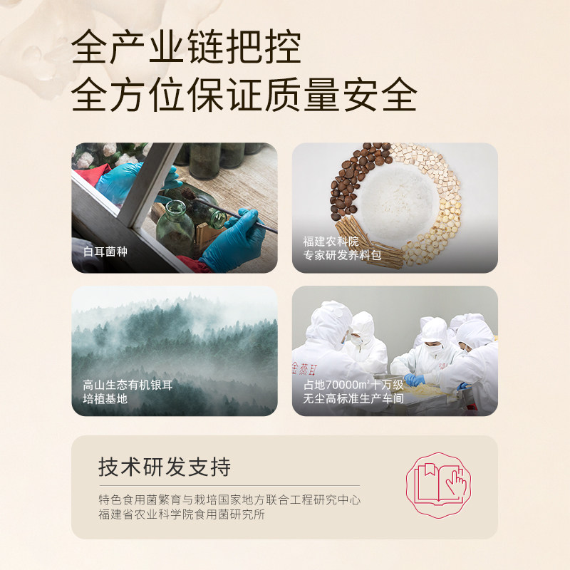 燕耳环湖生态有机银耳干货80g金燕金丝银耳冲泡即食羹旗舰店