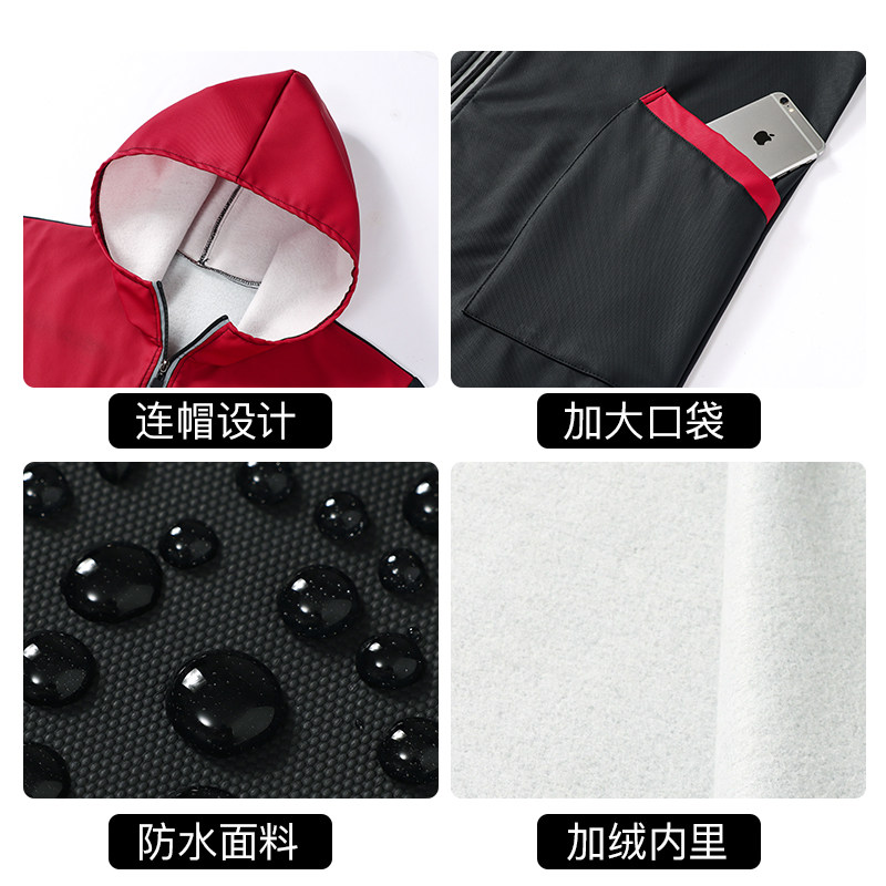 摆摊年轻人罩衣女冬季加绒加厚外穿洋气长袖围裙防水防油2026新款