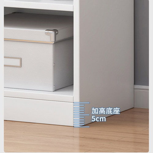 简易书架多层收纳架储物柜架子书架落地置物架书柜一体靠墙柜子 - 图3