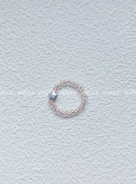 zizicz 原创小众设计感不撞款微弹戒指女ins风马卡龙奶油指环素圈