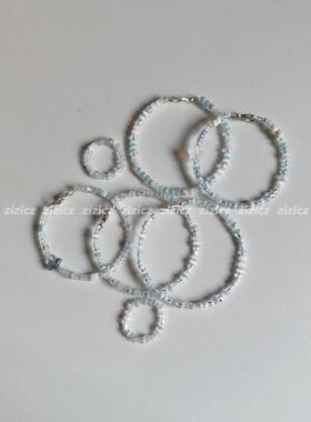 zizicz【盐甜芝上】记忆钢圈米珠手链清冷混珠女小众设计闺蜜手链