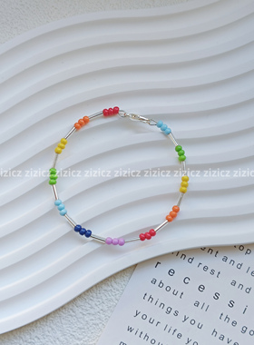 zizicz [彩虹银河 ] 小众设计彩色米珠串珠个性气质手链创意礼物