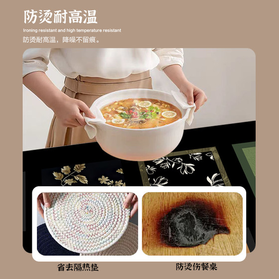 美式复古茶几垫家用客厅免洗长方形桌布高级感防水防油防烫餐桌垫