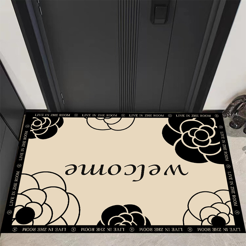 Light luxury small fragrance leather disposable floor mats carpet foot pads