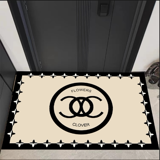 Light luxury small fragrance leather disposable floor mats carpet foot pads
