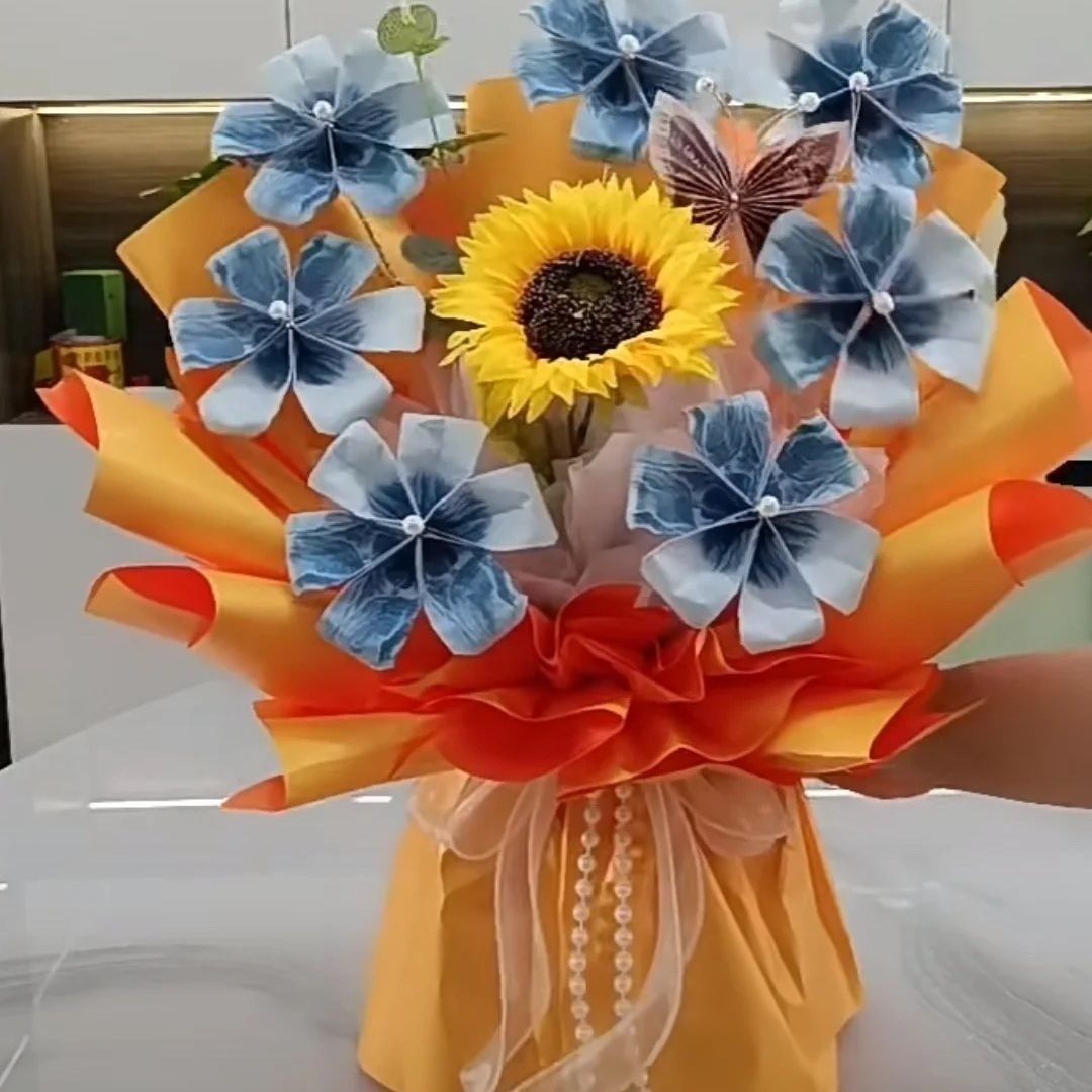 包好的半成品985高考花束有钱花211毕业礼物前程似锦送考生成人礼