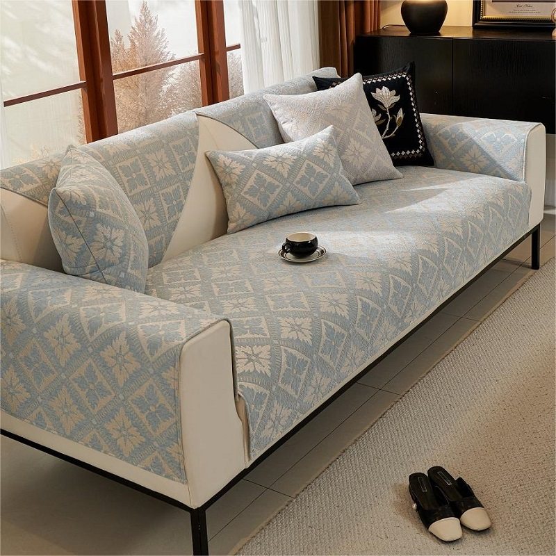 北欧高密雪尼尔沙发垫吸湿透气四季通用轻奢高级感防猫抓沙发罩巾,淘宝优惠券,粉丝福利购,淘宝优惠卷