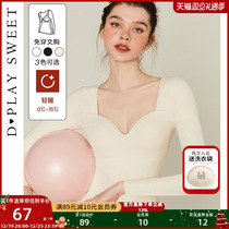 DPLAYSWEET Sexy warm autumn clothes Autumn pants underwear suit one-piece chest cushion slats undershirt lingerie suit woman