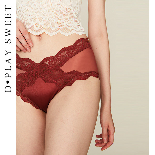 DPLAYSWEET French retro cotton crotch bottom high waist comfortable breathable briefs women's underwear 2025 winter