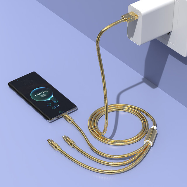 Data cable three-in-one charging cable one to three