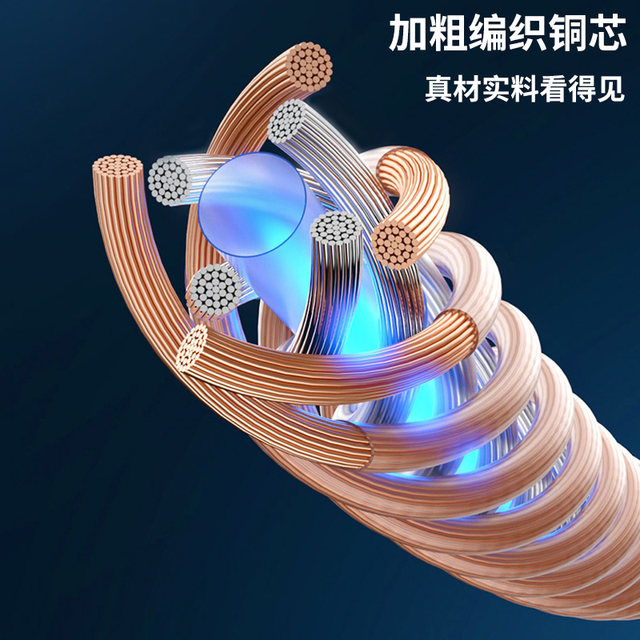 6A super fast charging colorful gradient luminous data cable