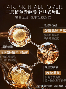 【进口果酸美白身体乳】美白嫩肤