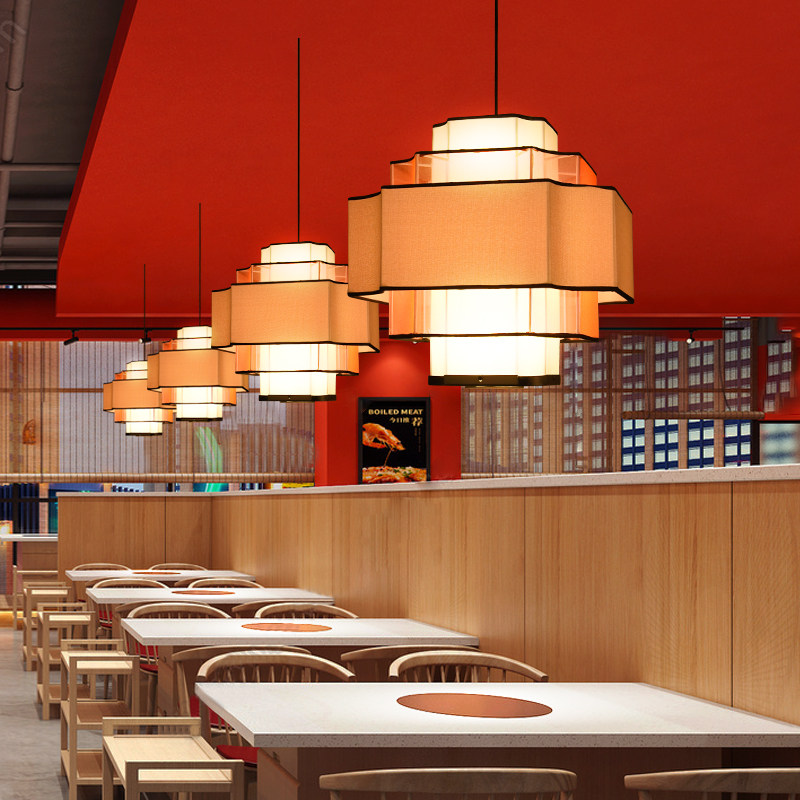 火锅店吊灯带射灯中式饭店商用包间灯具餐厅大厅卡座包房包厢吊灯,淘宝优惠券,粉丝福利购,淘宝优惠卷