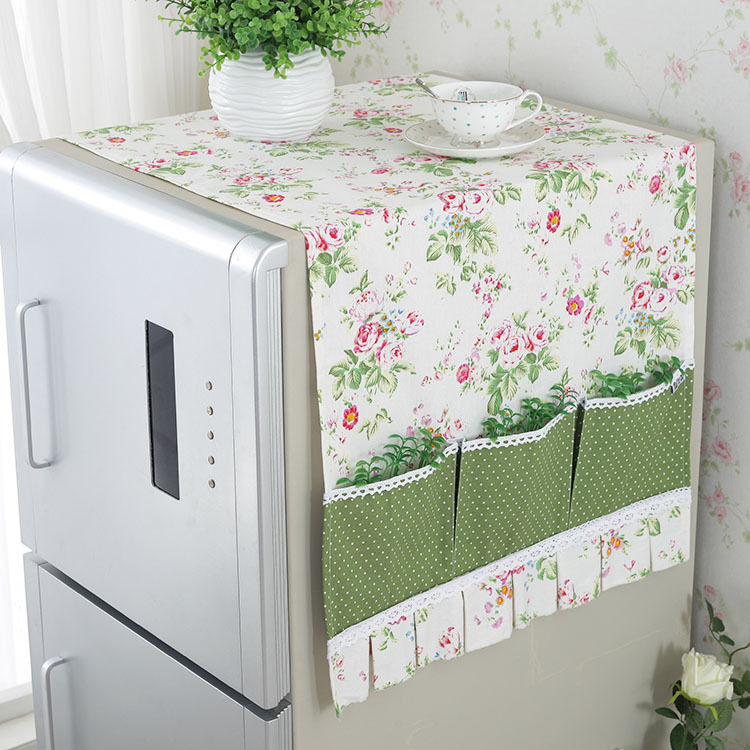 梵森布艺田园冰箱罩冰箱巾防尘罩盖巾盖布收纳袋对双开门多色包邮,淘宝优惠券,粉丝福利购,淘宝优惠卷