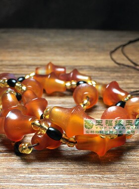 玛瑙散珠手串佛珠念珠玛瑙橘皮纹