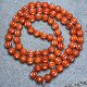 Antique collection fine handmade melon beads old jade south red quartzite jade beads string 10 necklace accessories with beads