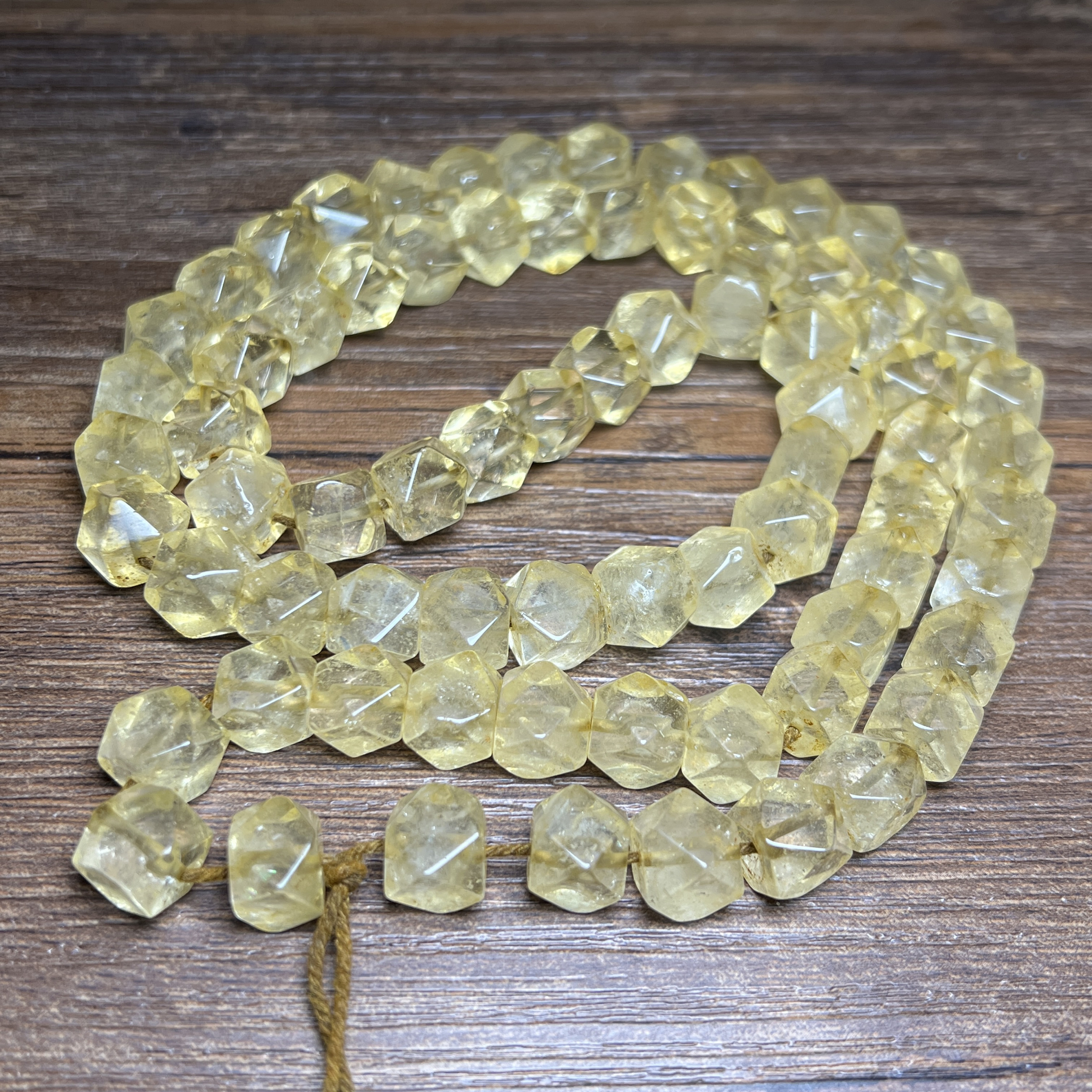 高古老珠子天然白水晶六棱珠八棱珠勒子管珠手链高古水晶文玩配珠 - 图3