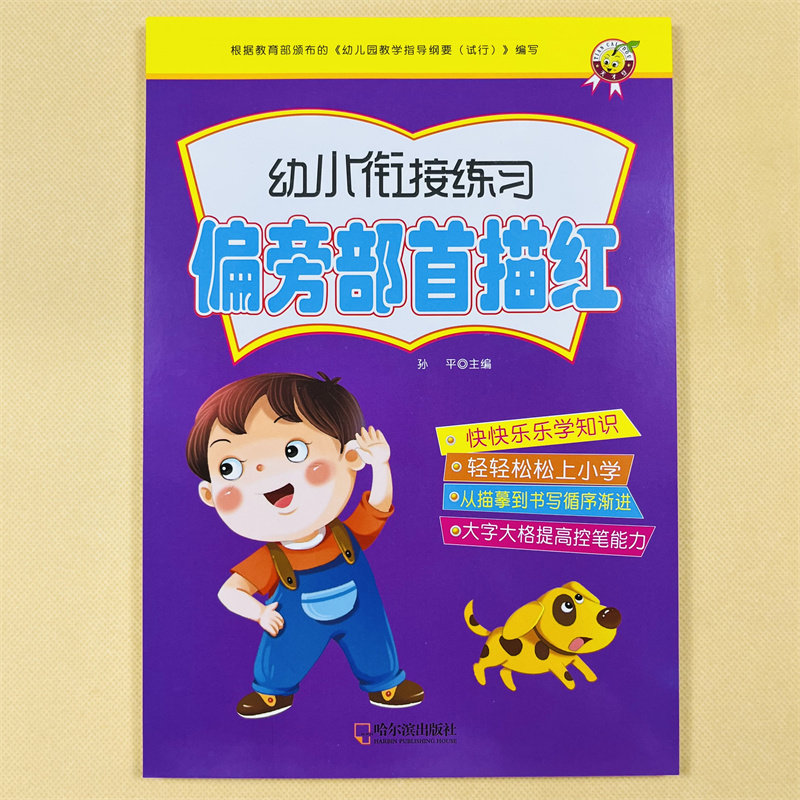 幼小衔接汉字偏旁部首笔顺笔画描红本大全练字帖一日一练幼儿园中班大班练习册学前班升一年级衔接教材幼儿识字组词书早教认字神器