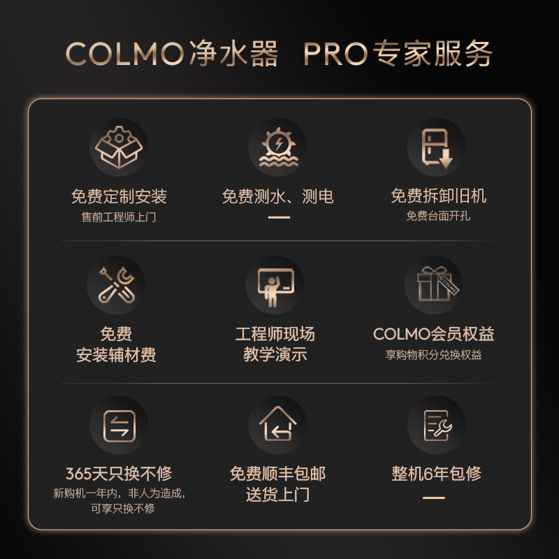 COLMO 家用直饮净水机净水器A126反渗透智能B139十年长效RO膜B159 - 图2