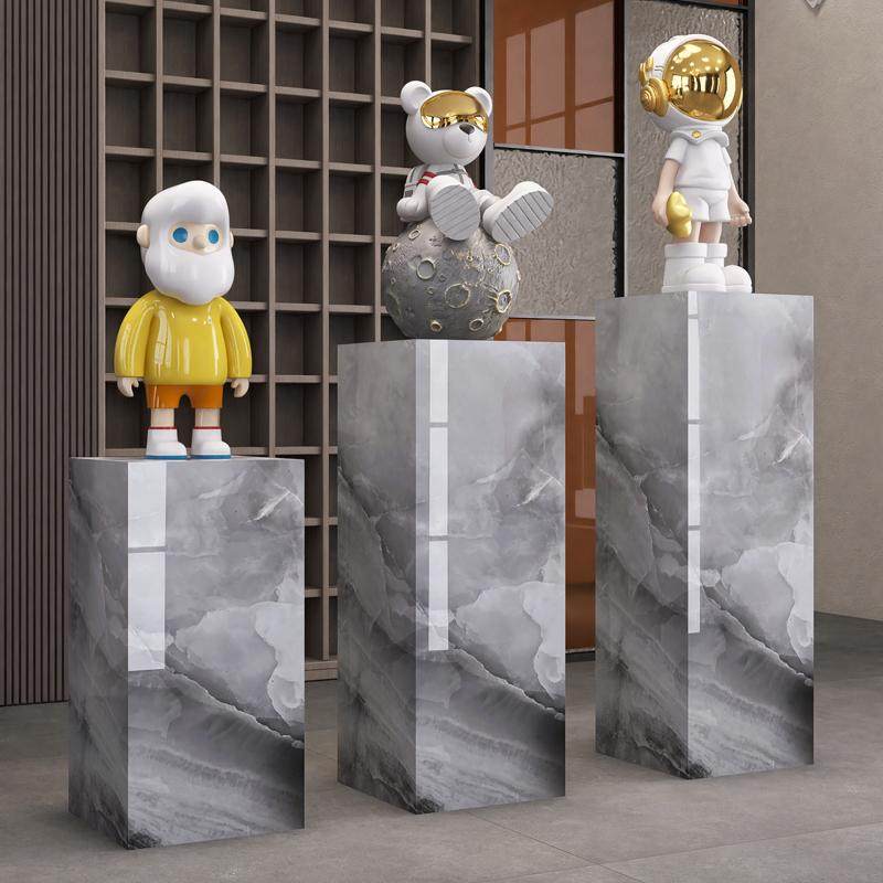大理石摆件底座轻奢高级感2025新款岩板花架子客厅落地式,淘宝优惠券,粉丝福利购,淘宝优惠卷