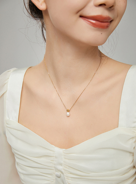 淡水珍珠复古百搭项链毛衣链