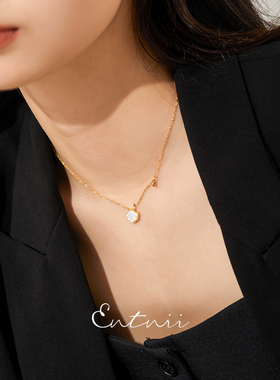 甜美可爱贝壳爱心项链锁骨链