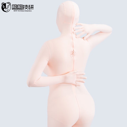 熊熊技研kigurumi皮头壳全包紧身衣kig皮二次元cos打底衣开档连体 - 图0