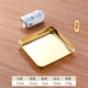 Korean stainless steel rectangular plate flat bottom tray golden deepened barbecue plate rice roll plate oven dinner plate storage plate