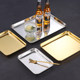 Food-grade stainless steel dish preparation tray with mesh, refrigerator storage box, fruit tray, towel tray, grilled fish tray, barbecue cold dish tray