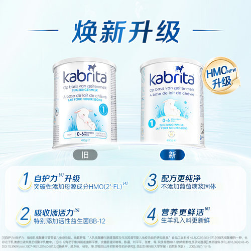 kabrita新配方荷兰佳贝艾特白金版羊奶粉1段0-6个月 400g/罐 - 图1