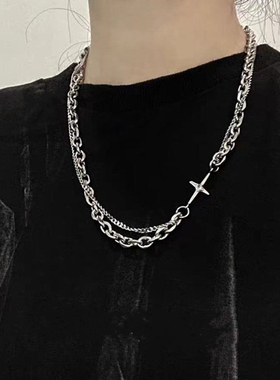 链子项链长搭配链条吊坠潮牌潮酷流配新款潮流饰品风简毛衣小众