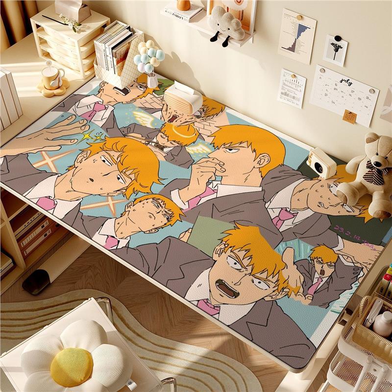 灵能百分百mob师匠卡通鼠标垫桌布免洗防水PVC皮革餐桌垫茶几垫 - 图2